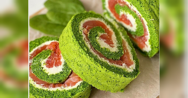 Шпинатний рулет з лососем — смачна, яскрава та швидка закуска від фудблогерки Валерії Велігури - INFBusiness