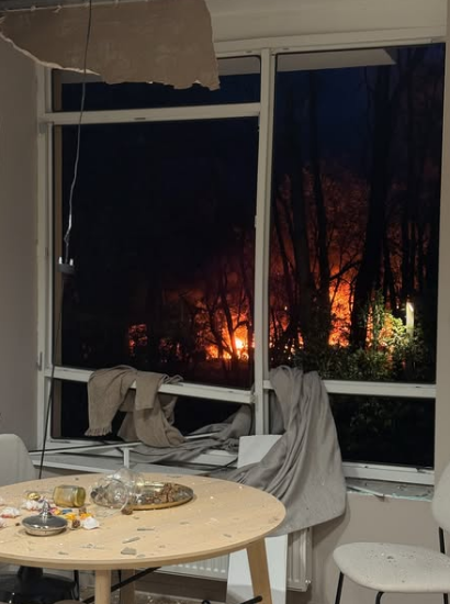 Фото із соцмережі Квартира відомої української теле- та радіоведучої зруйнована після нічного удару по Києву (відео) - INFBusiness