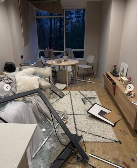 Фото із соцмережі Квартира відомої української теле- та радіоведучої зруйнована після нічного удару по Києву (відео) - INFBusiness