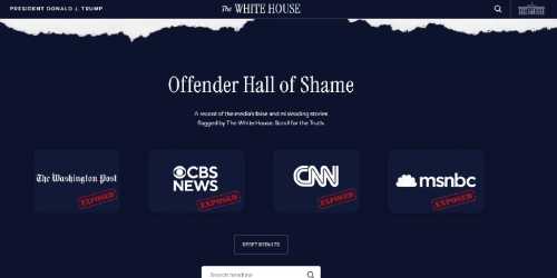 Білий дім створив "залу ганьби" та список "упереджених" ЗМІ, серед них - WP, CBS News та Axios - INFBusiness