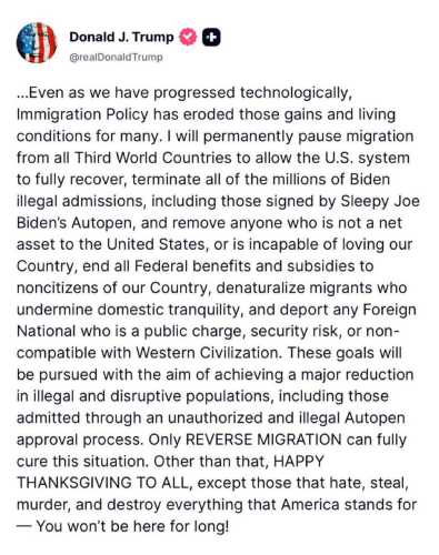 Фото: Getty Images Трамп призупинив міграцію з усіх країн третього світу - INFBusiness