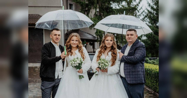 «Марина більше усміхалась, а Карина — серйозніша»: на Хмельниччині в один день вийшли заміж сестри-близнючки (фото) - INFBusiness
