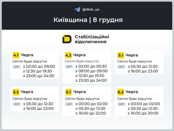 До 16 годин без світла: енергетики оприлюднили графіки відключень на цілий день - INFBusiness