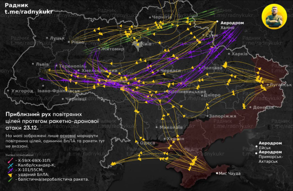 «Шахеди», «Кинджали» та «Іскандери»: у Повітряних Силах розповіли подробиці нічної атаки на Україну - INFBusiness