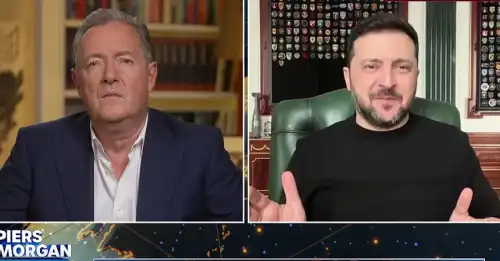 Фото: кадр з youtube.com/watch?v=p6RP2C9uN-8 Зеленський розповів про вибори, Донбас, історичне лайно Путіна та переговори - INFBusiness