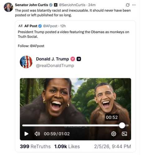 Трамп видалив зі своєї соцмережі скандальне відео з Бараком Обамою та його дружиною у вигляді мавп - INFBusiness