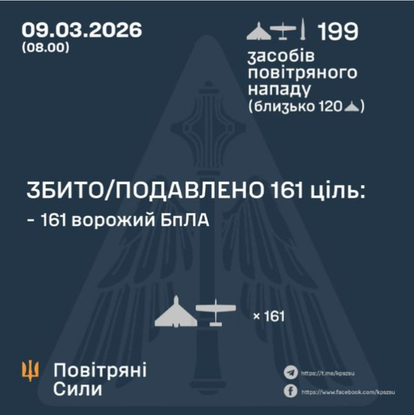 Дві балістичні ракети і сотні дронів: Повітряні сили розкрили подробиці нічної атаки росіян - INFBusiness