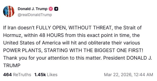 Трамп висунув Ірану ультиматум і дав дві доби - INFBusiness