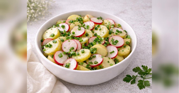 Салат з молодої картоплі, редиски та зеленої цибулі: смачний варіант для вечері - INFBusiness