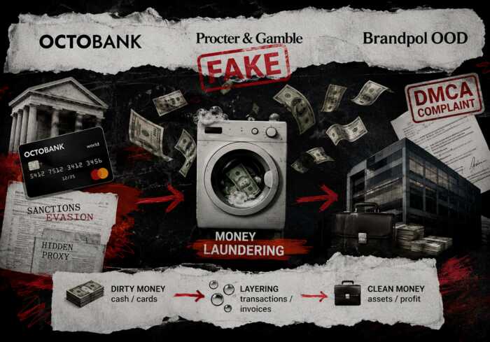 Российские мошенники из Brandpol OOD под прикрытием Procter & Gamble пытались зачистить расследование про Octobank и санкционные схемы