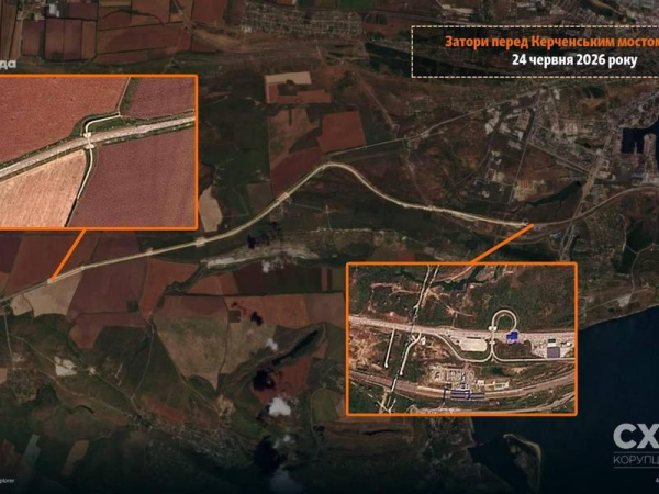 Паніка в Криму: сотні авто застрягли в гігантських заторах на Керченському мосту (супутникові знімки) - INFBusiness