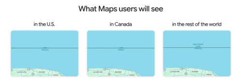 У Google Maps перейменували озеро Онтаріо після указу Трампа - INFBusiness
