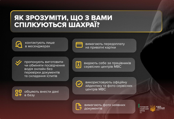 В той час як в Україні запровадили нові правила складання іспиту на посвідчення водія, у частини автомобілістів залишаються посвідчення водія у формі паперової книжечки. Якщо у вас саме таке посвідчення і ви хочете його замінити на сучасне, не поспішайте звертатися до так званих «помічників» у соціальних мережах чи месенджерах. Зловмисники можуть пропонувати оформити сучасне посвідчення водія онлайн, без відвідування сервісного центру МВС, а натомість вимагати передоплату та фотографії документів. Обмін паперового посвідчення водія: як не потрапити на гачок шахраїв - INFBusiness